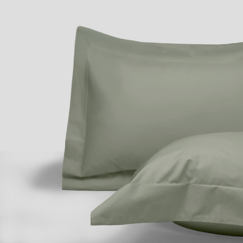 Sage Organic Cotton Percale Oxford Pillowcases