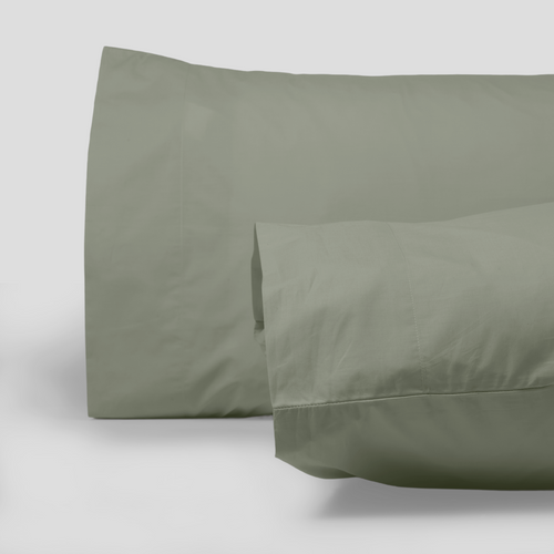 Sage Organic Cotton Percale Pillowcases