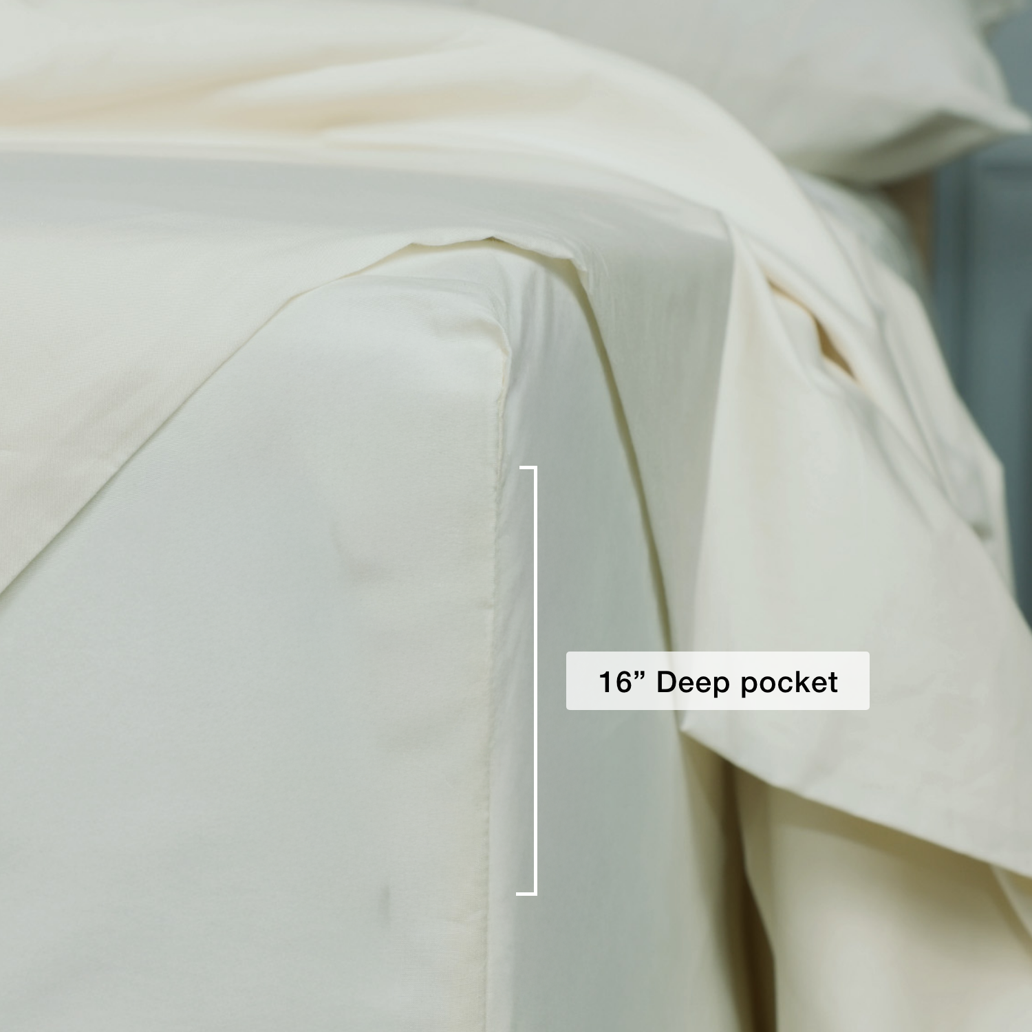 Ivory Organic Cotton Percale Fitted Sheet