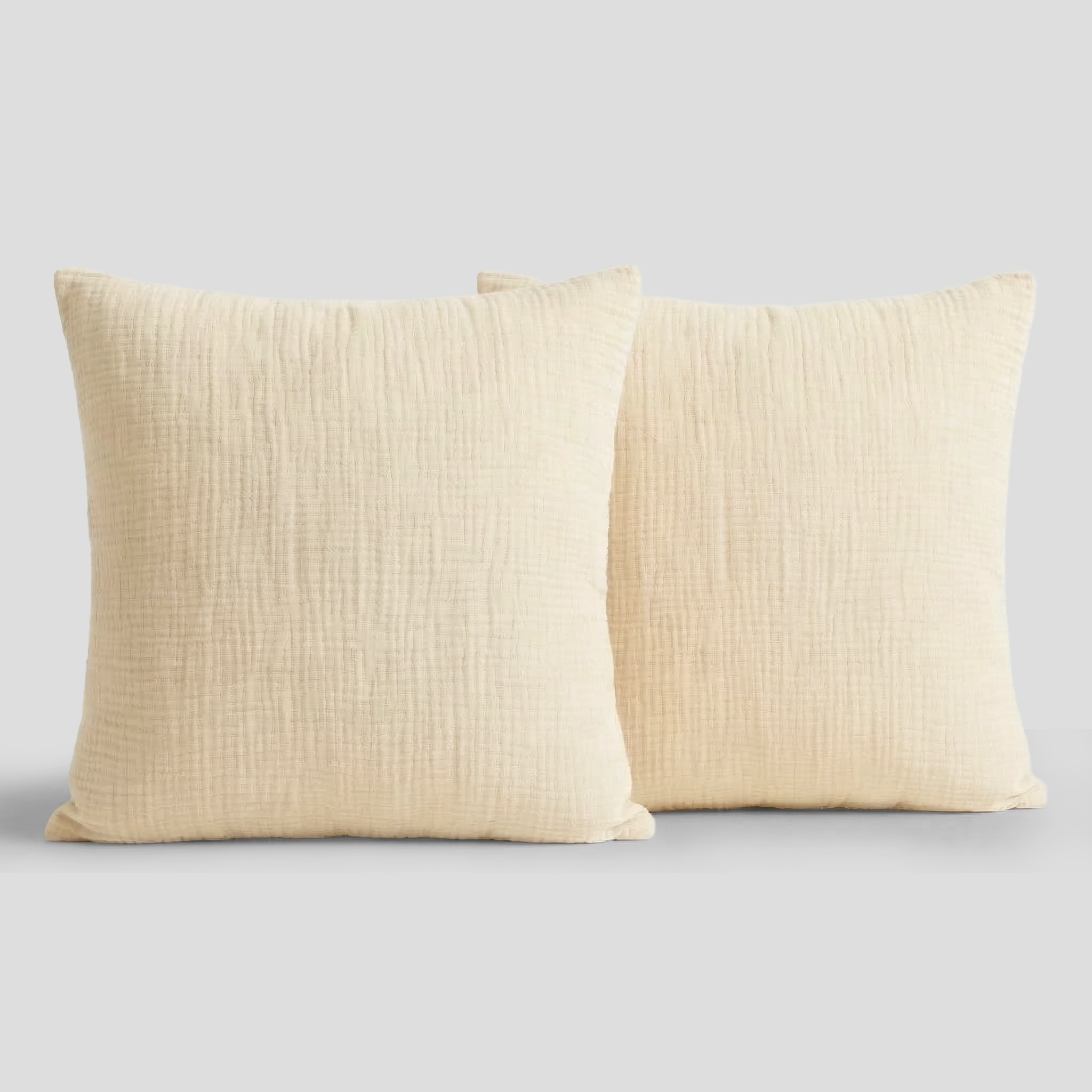 Butter Bean Muslin Square Pillowcases