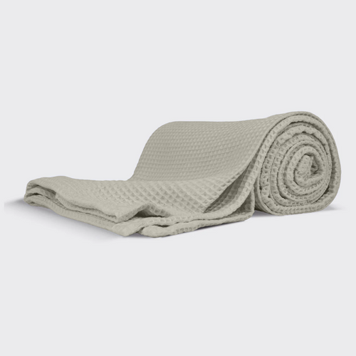 Ivory Waffle Throw