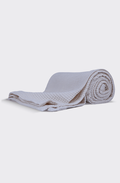 Ivory Waffle throw