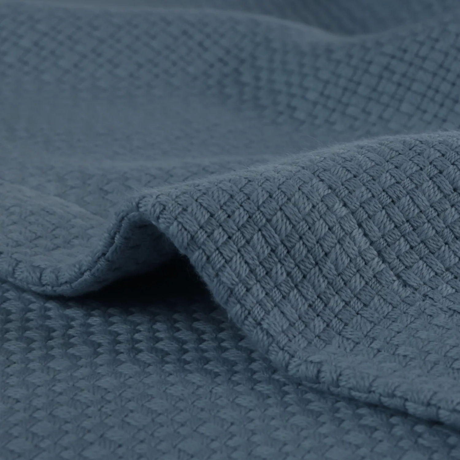 Cotton Lightweight Light Blue Blanket