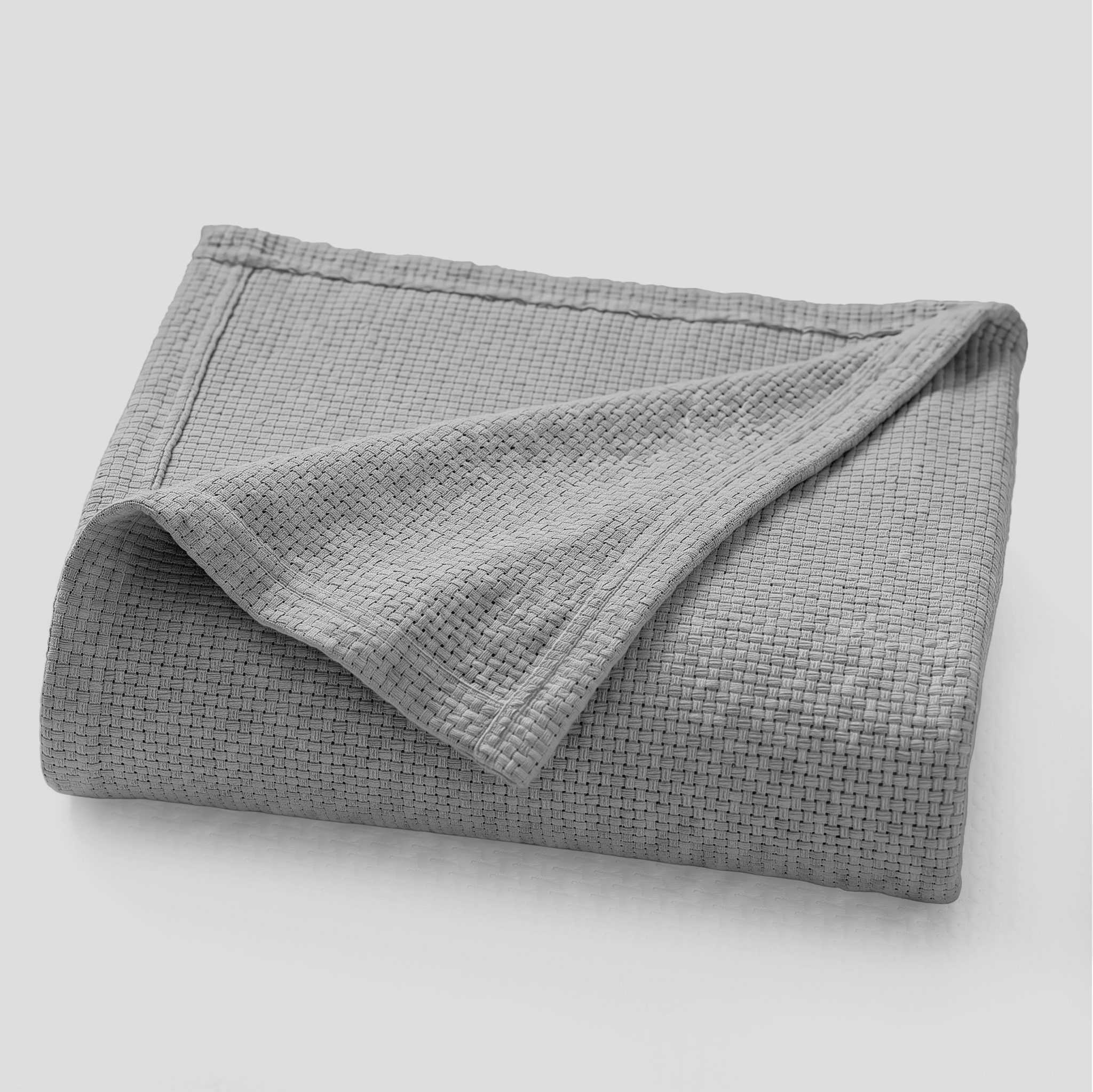 Light Grey Cotton Lightweight Blanket