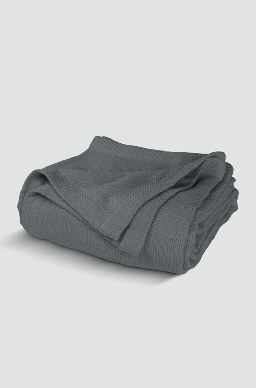 Light Grey Cotton Lightweight Blanket