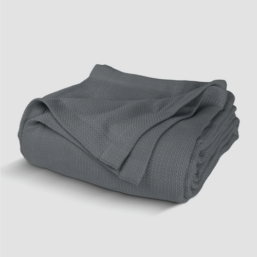 Light Grey Cotton Lightweight Blanket