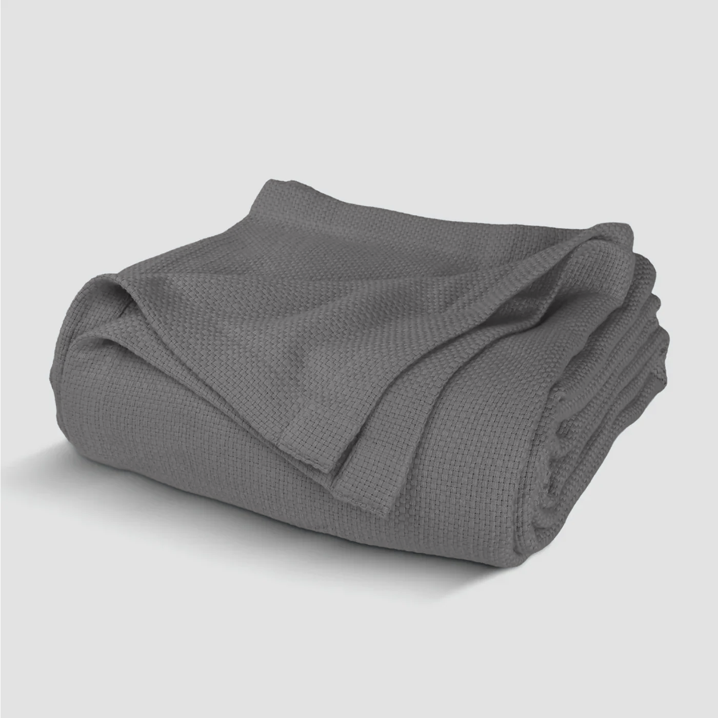 Light Grey Cotton Lightweight Blanket