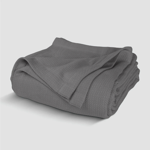 Light Grey Cotton Lightweight Blanket