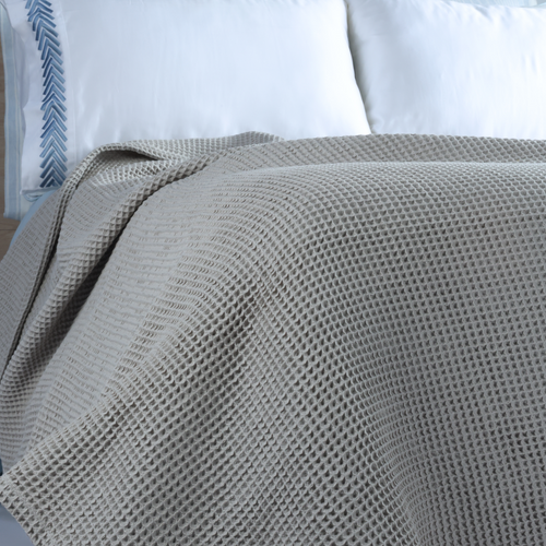 Light Grey Waffle Throw