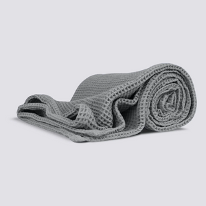 Light Grey Waffle Throw