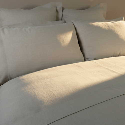 Natural European Linen Chambray Flat Sheet