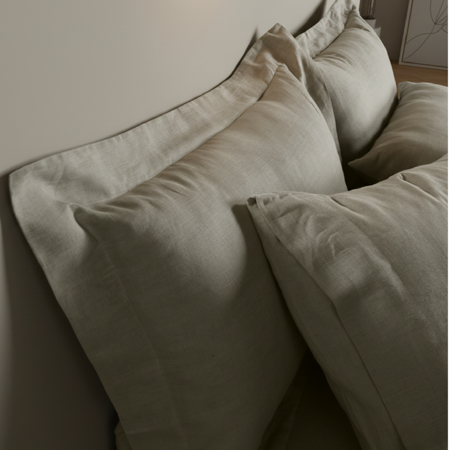 Chambray Oxford Pillowcases Natural European Linen