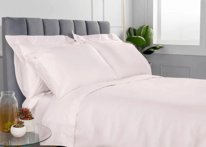 Luxury Organic Sateen Oxford Pillowcase Set Soft Blush