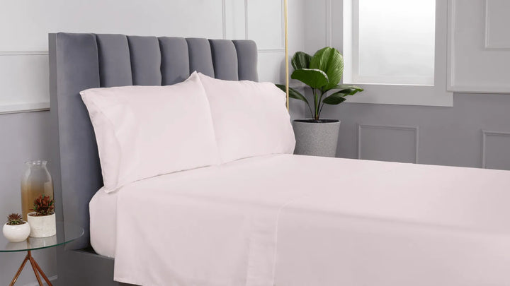 Luxury Organic Sateen Oxford Pillowcase Set Soft Blush