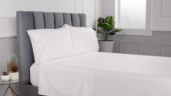 Luxury Organic Sateen Oxford Pillowcase Set White