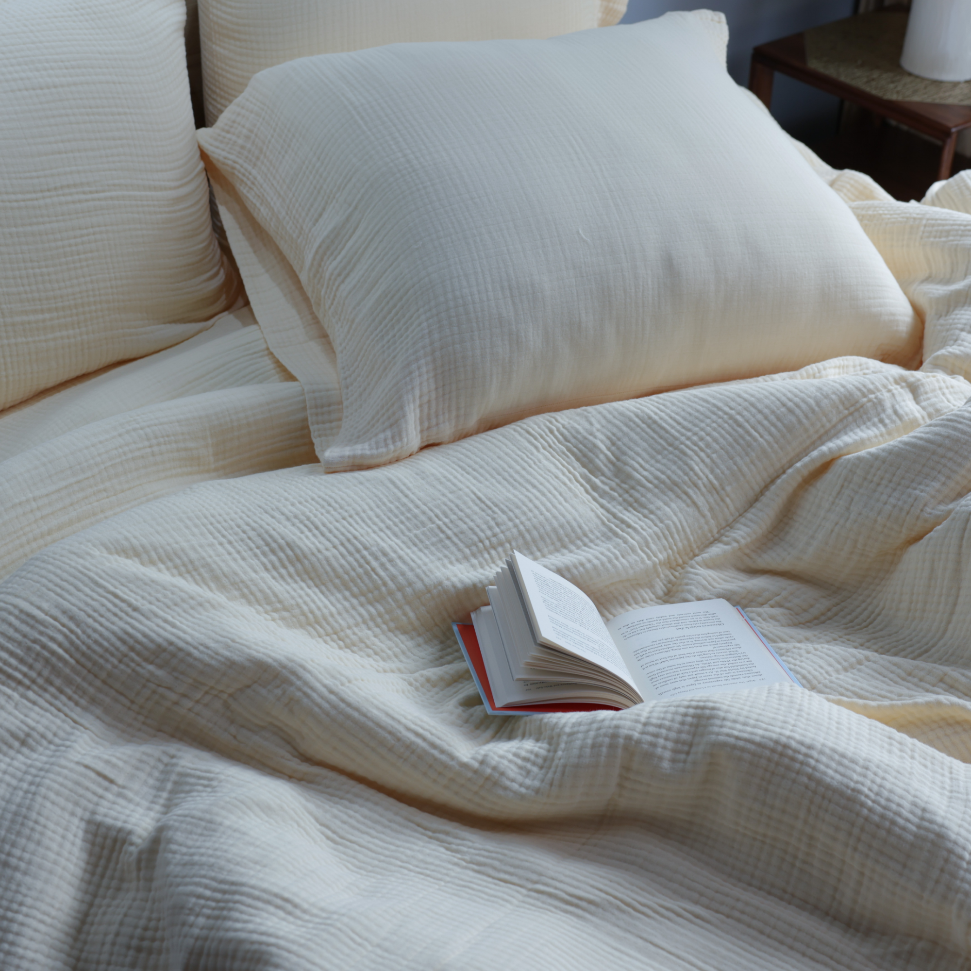 Butter Bean Muslin Pillowcases