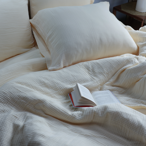 Butter Bean Muslin Pillowcases