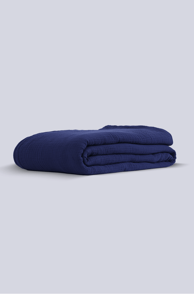 Astral Blue Muslin Duvet Cover
