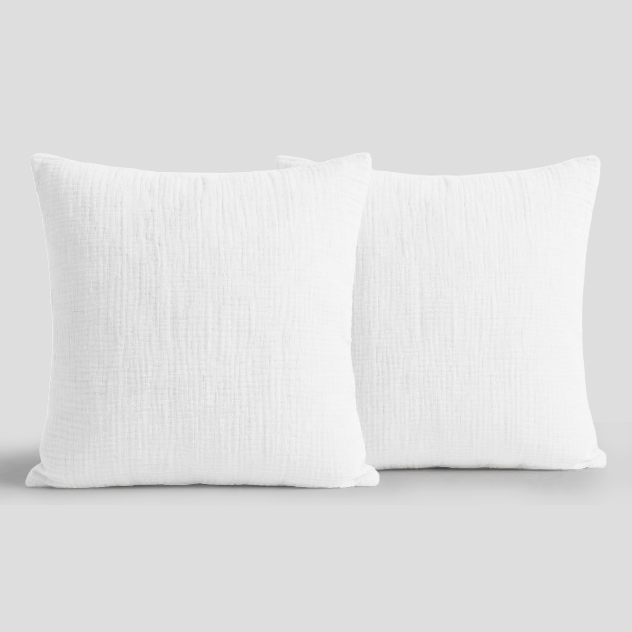 White Muslin Square Pillowcases