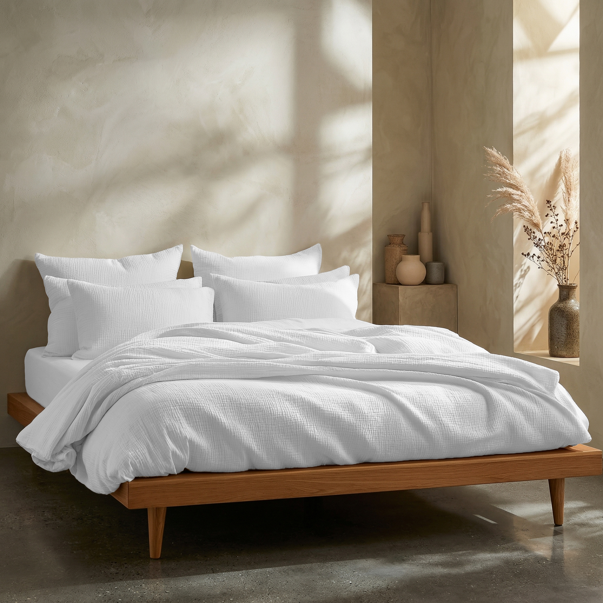White Muslin Duvet Set