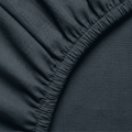 Nightfall European Linen Chambray Fitted Sheet