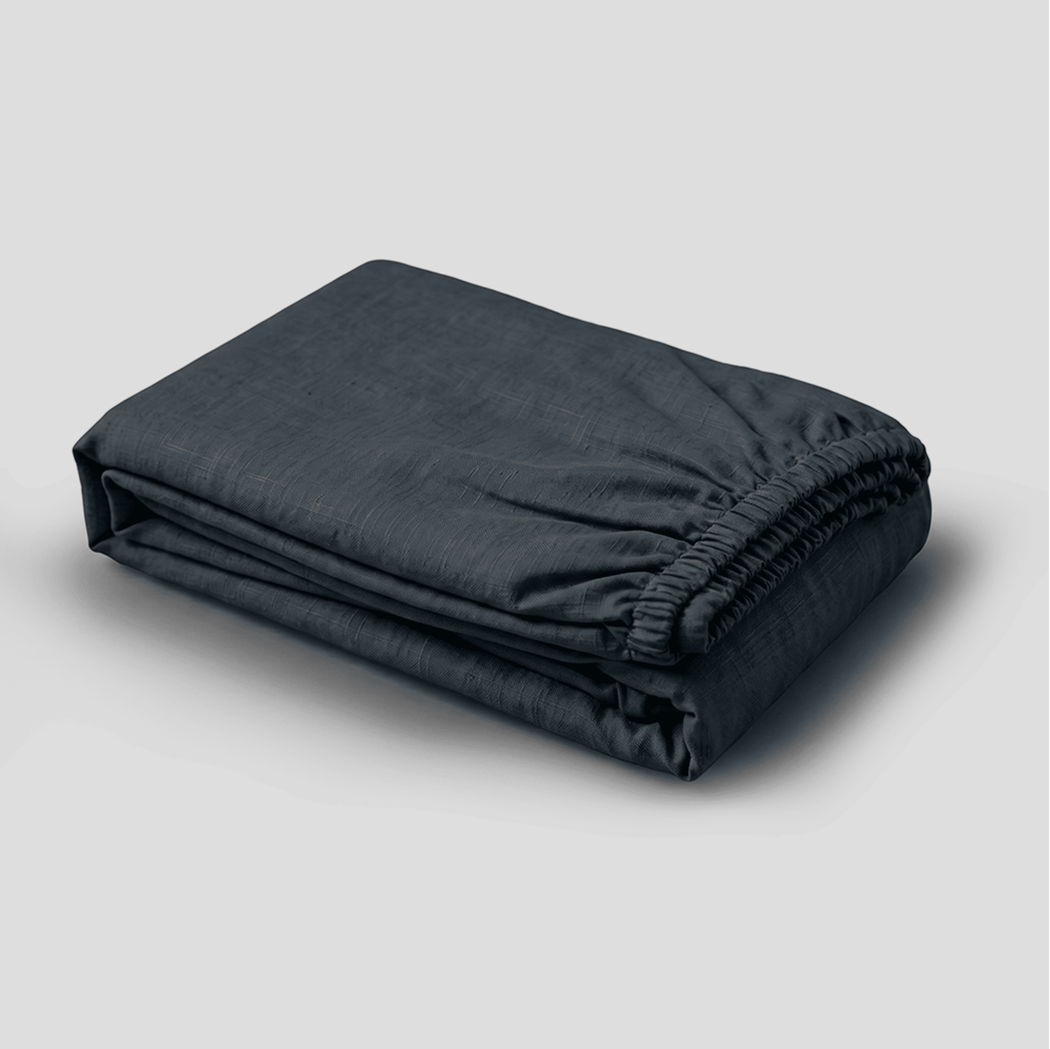 Nightfall European Linen Chambray Fitted Sheet