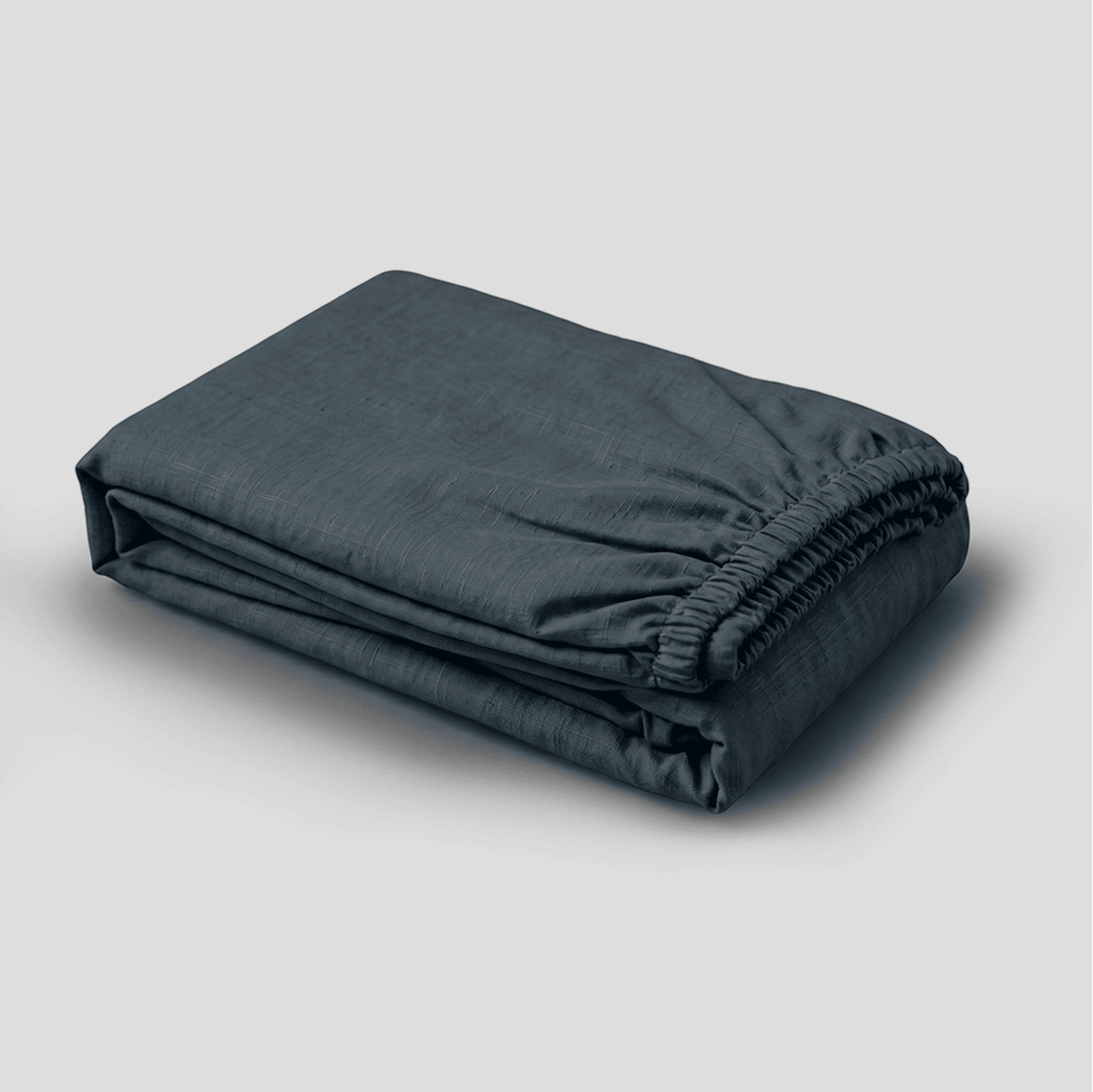Nightfall European Linen Chambray Fitted Sheet
