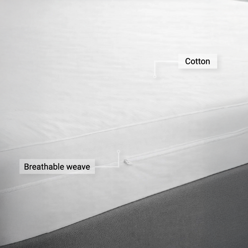 White Cotton Mattress Protector
