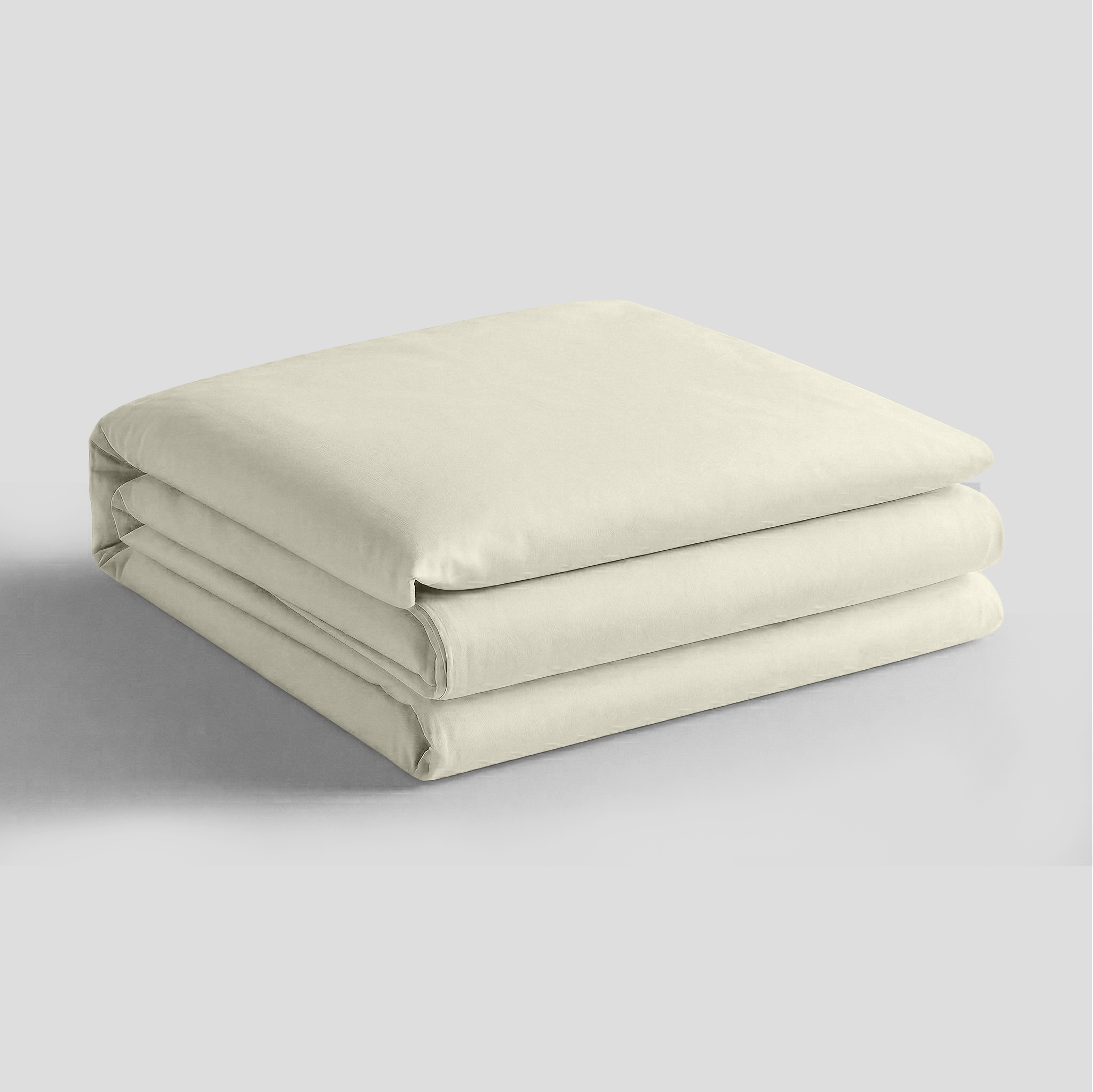 Ivory Organic Cotton Percale Duvet Cover