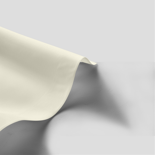 Ivory Organic Cotton Percale Flat Sheet