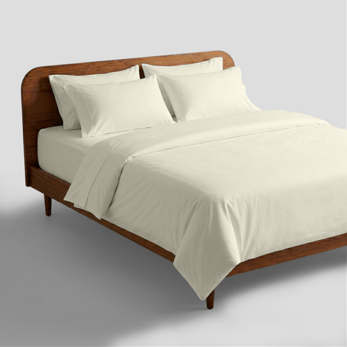 Ivory Organic Cotton Percale Pillowcases