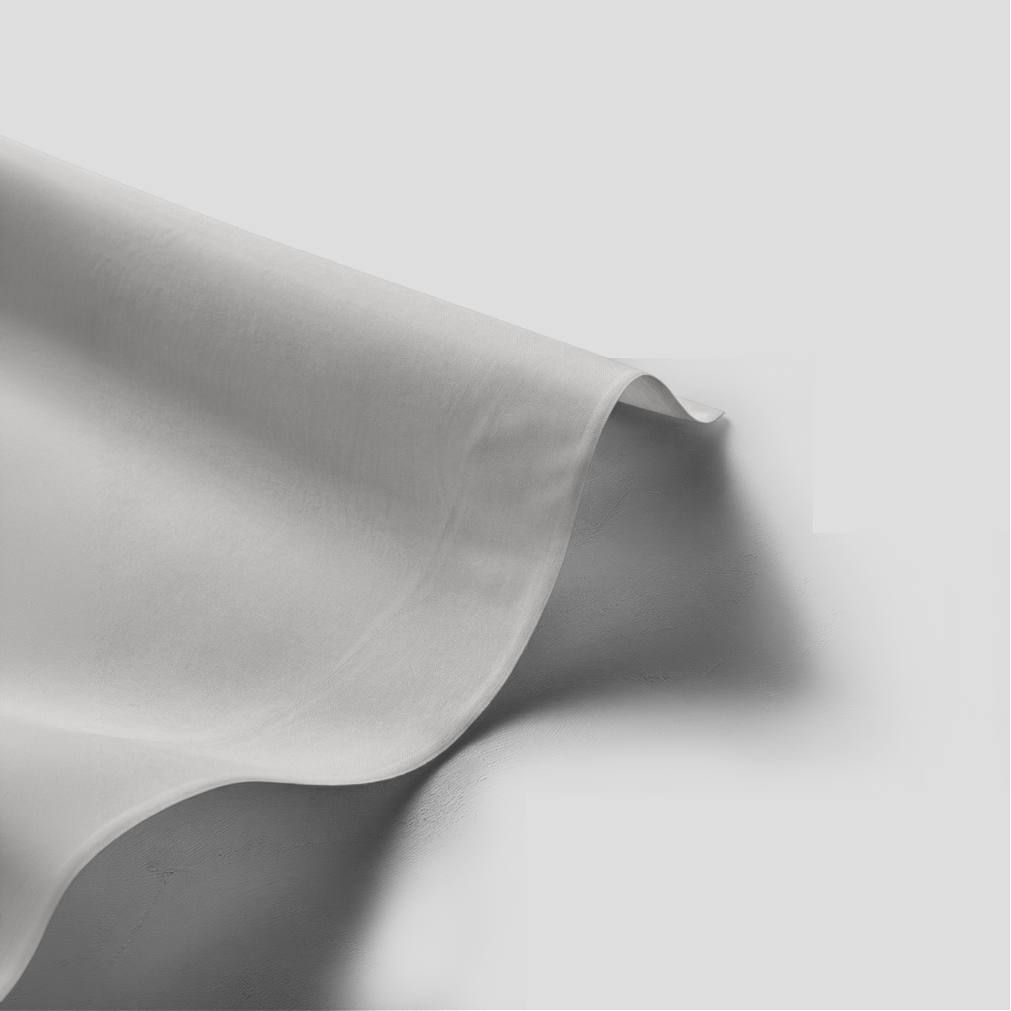 Light Grey Organic Cotton Percale Flat Sheet