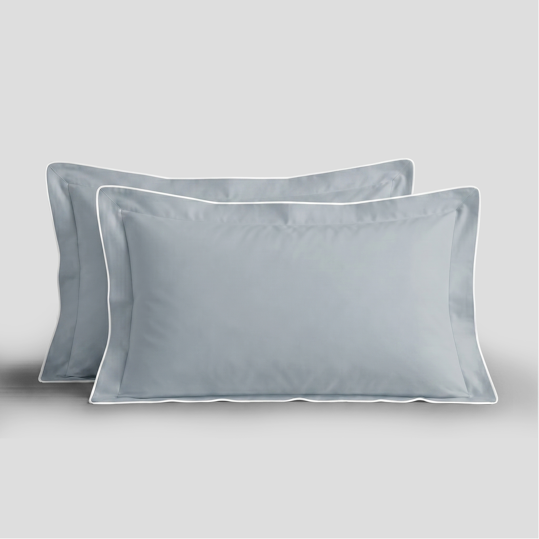 White Piped Percale Oxford Pillowcases