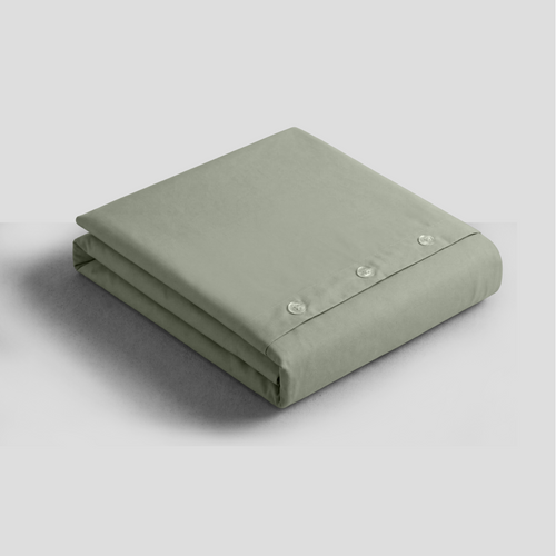 Sage Organic Cotton Percale Duvet Cover