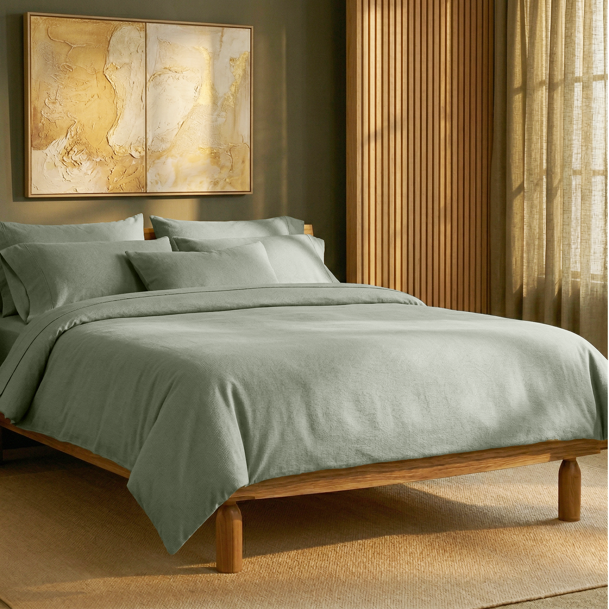 Sage Organic Cotton Percale Pillowcases
