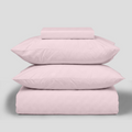 Soft Blush Crisp Cool Organic  Percale Duvet Set