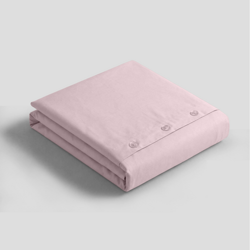 Soft Blush Organic Cotton Percale Duvet Cover
