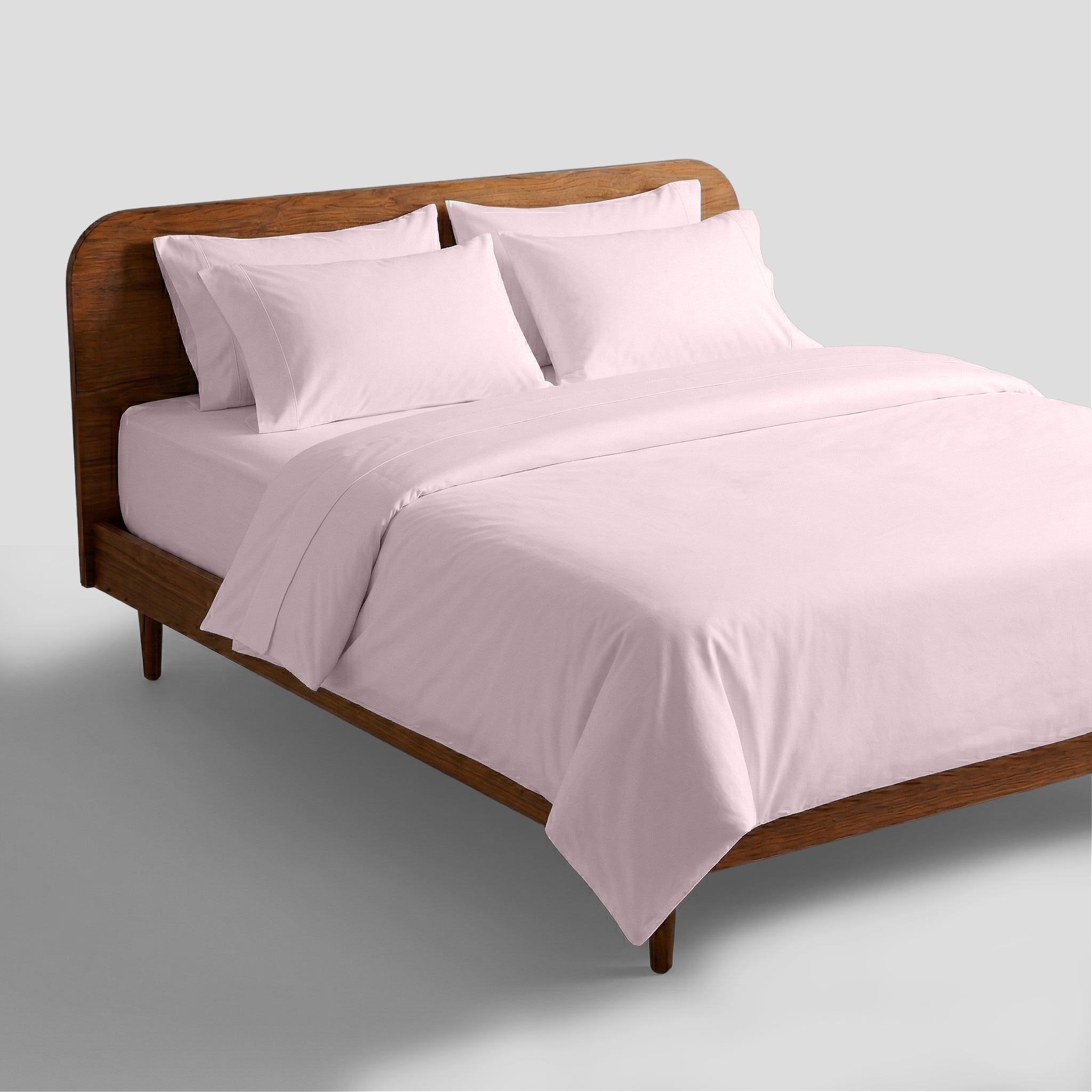 Soft Blush Organic Cotton Percale Flat Sheet