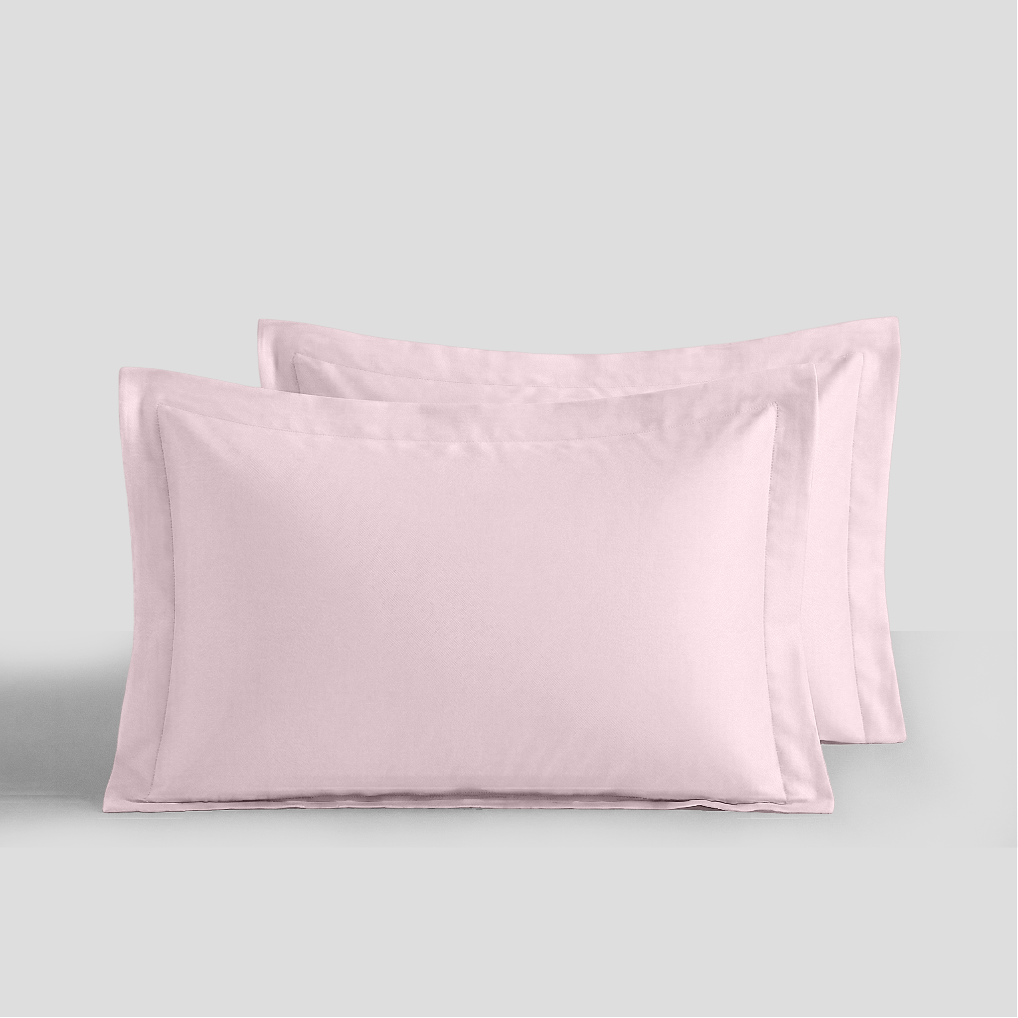 Soft Blush Organic Cotton Percale Oxford Pillowcases