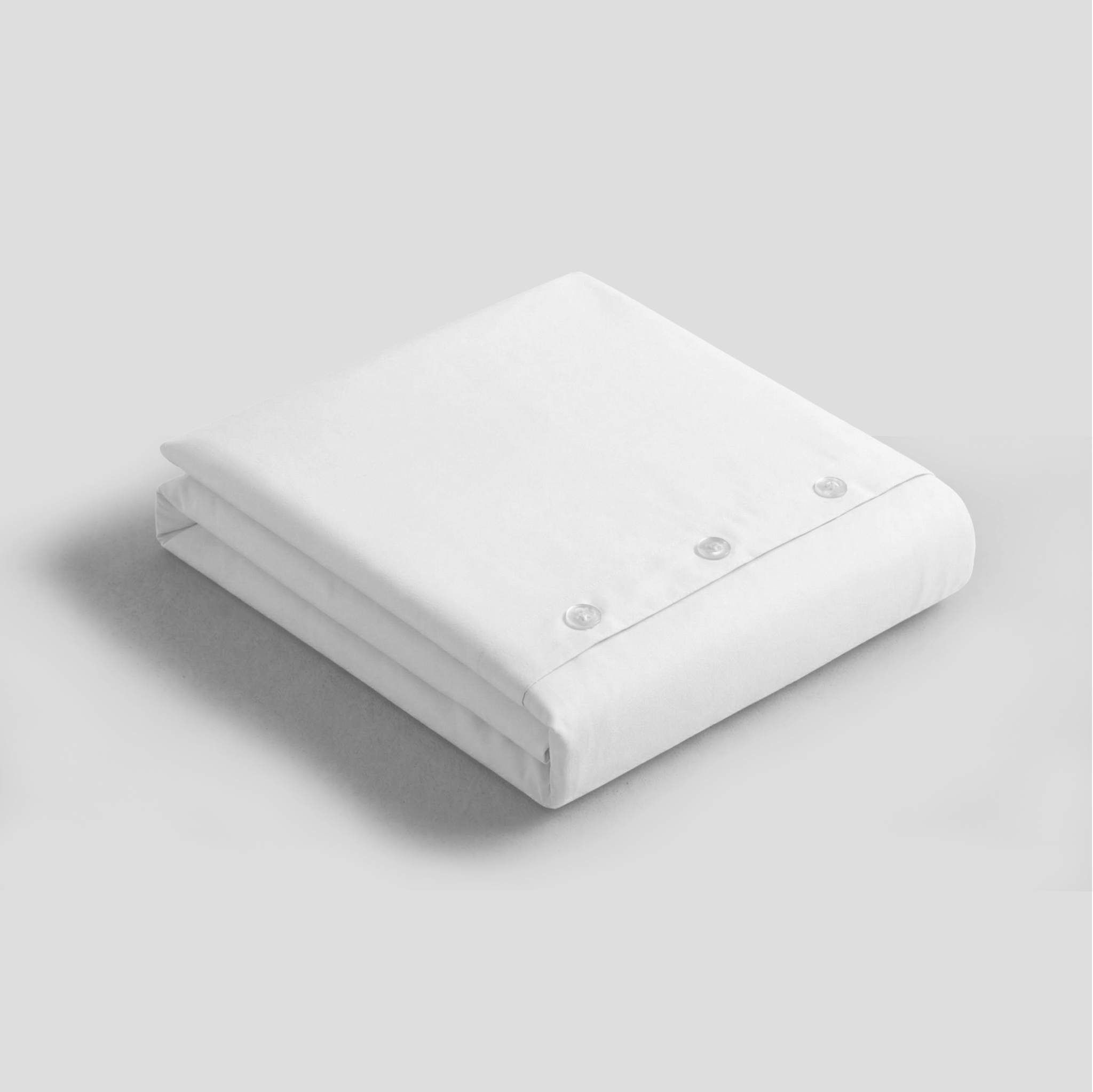 White Organic Cotton Percale Duvet Cover
