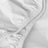 White Organic Cotton Percale Extra Deep Fitted Sheet