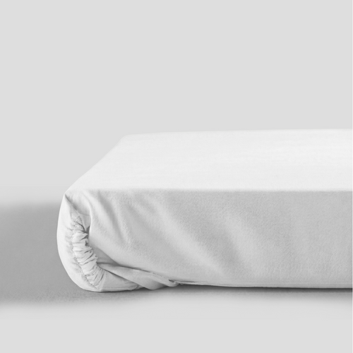 White Organic Cotton Percale Extra Deep Fitted Sheet