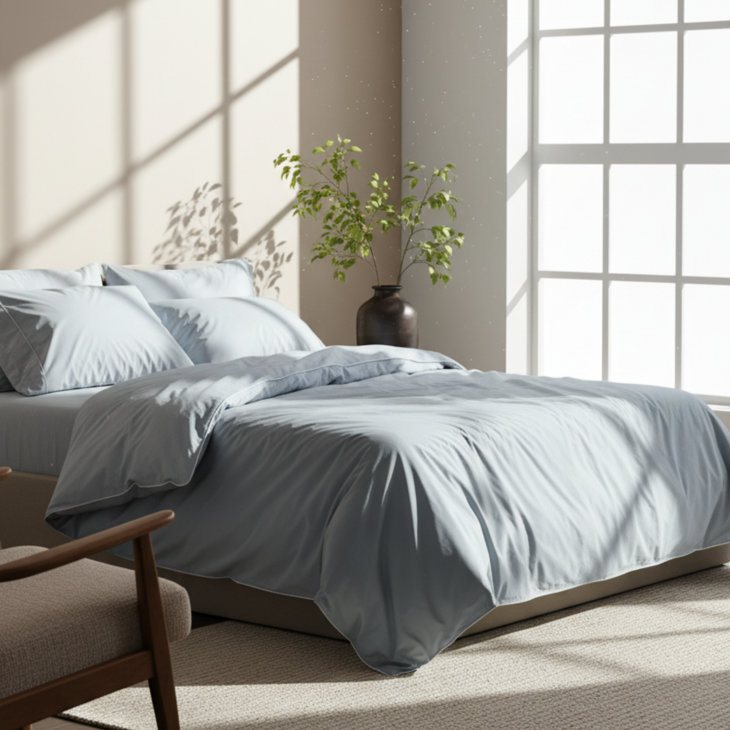 White Piped Percale Flat Sheet