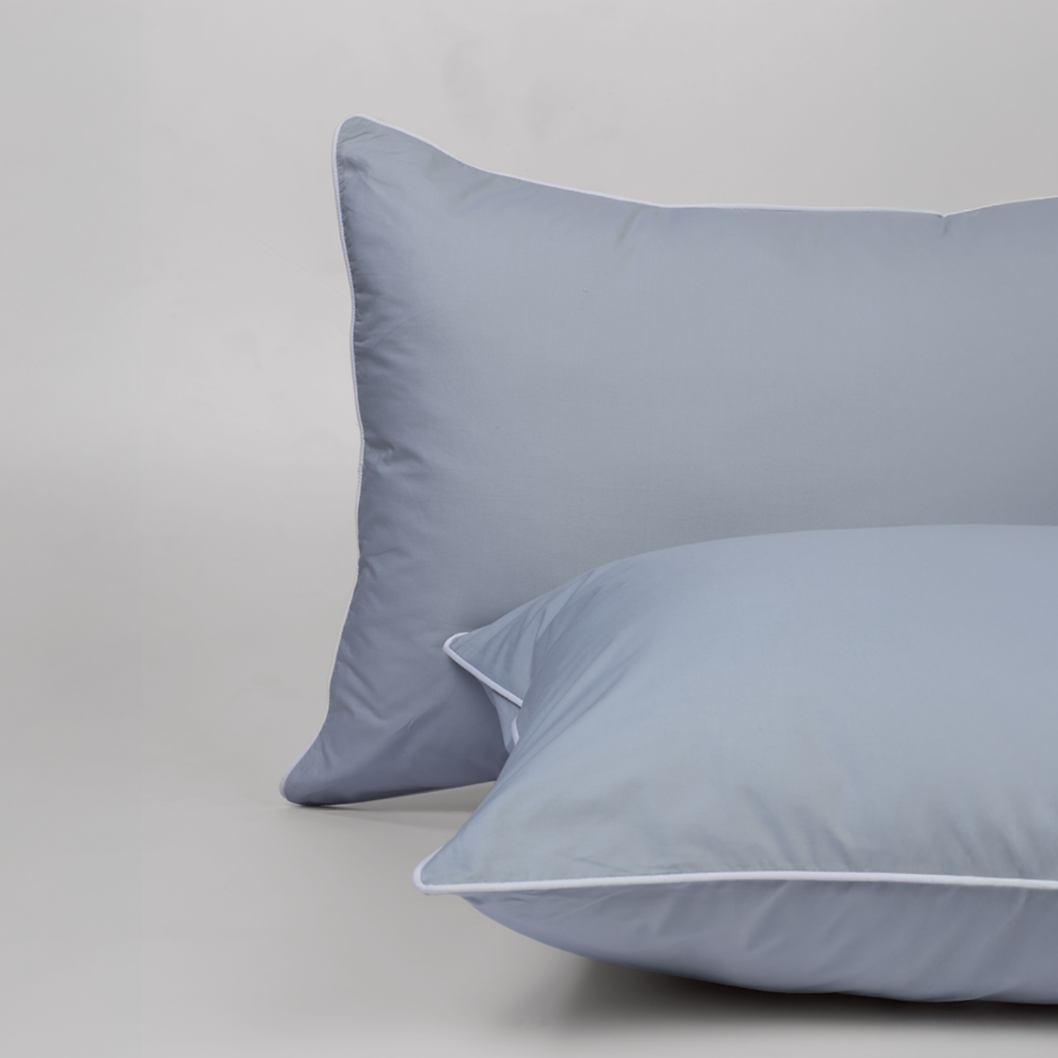 White Piped Percale Oxford Pillowcases