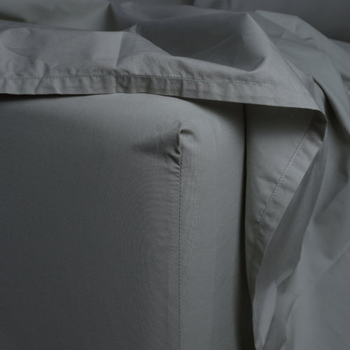 Sage Organic Cotton Percale Fitted Sheet