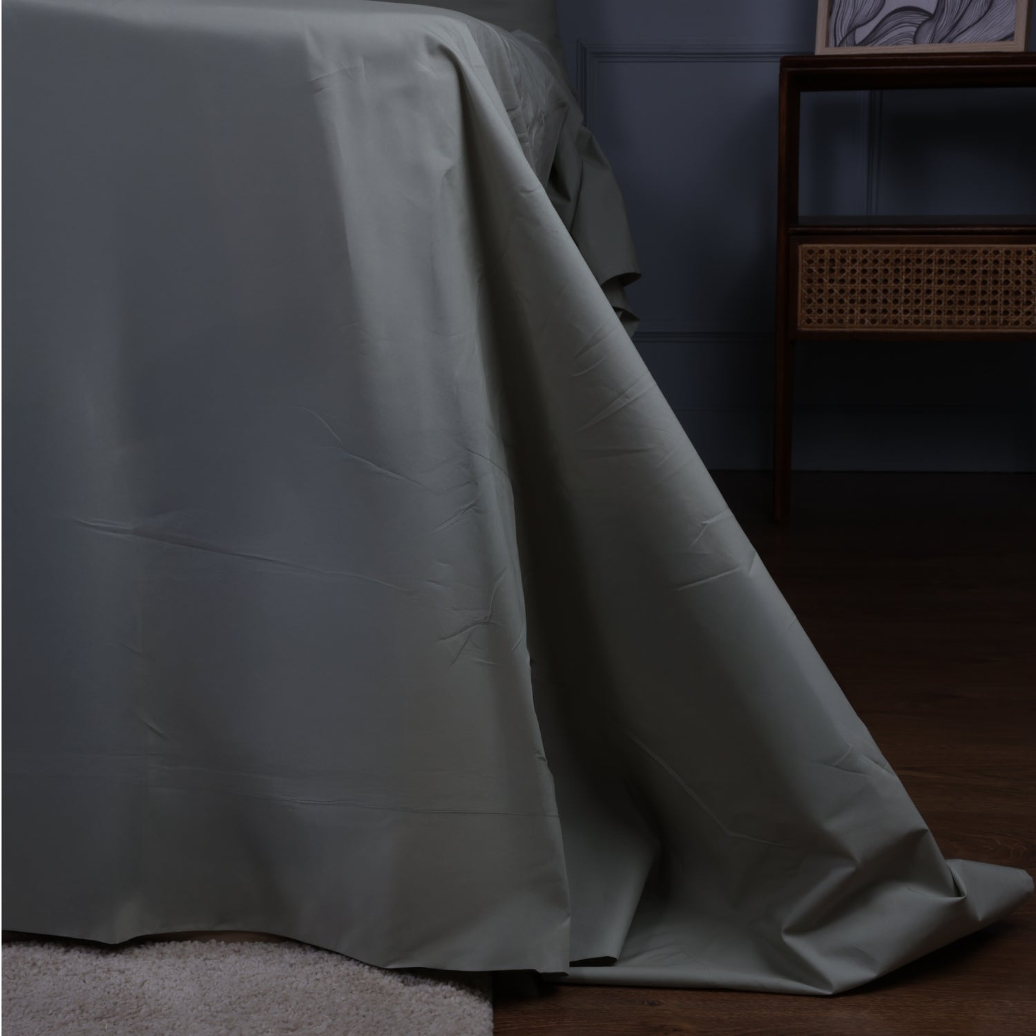Sage Organic Cotton Percale Flat Sheet