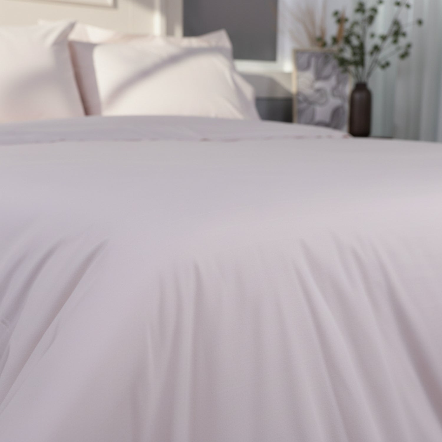 Soft Blush Organic Cotton Percale Duvet Cover