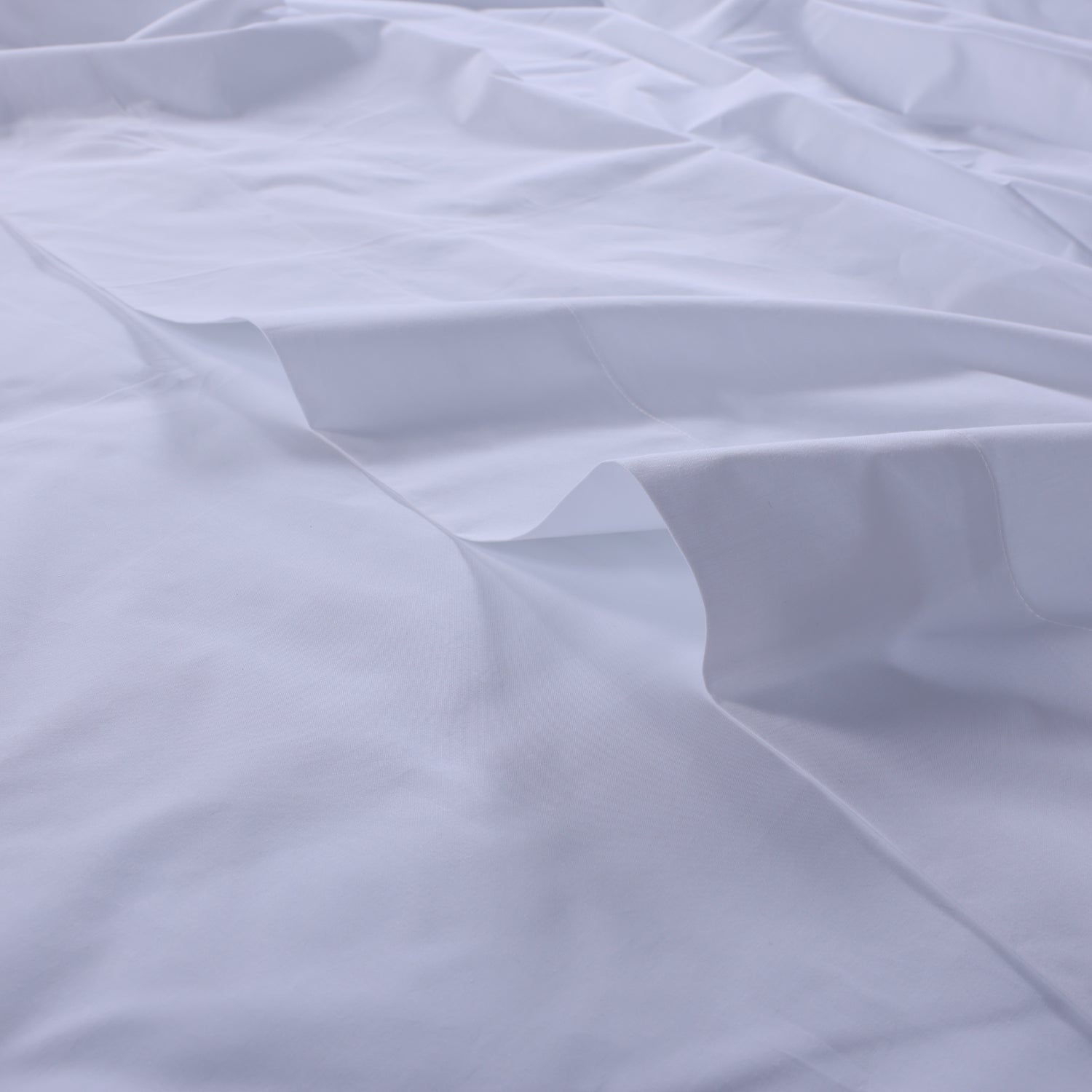 White Cotton Percale Flat Sheet