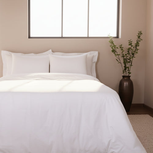 White Organic Cotton Percale Oxford Pillowcases