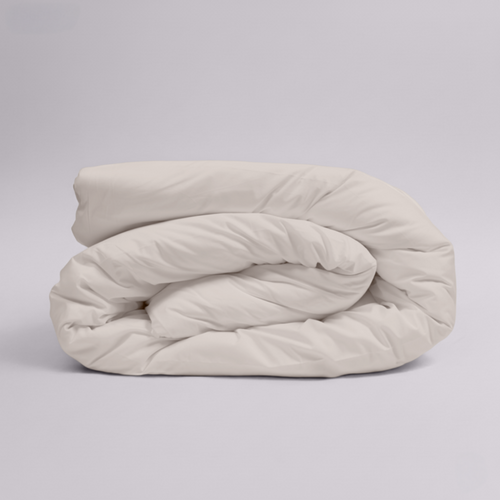 Ivory Organic Cotton Percale Duvet Cover